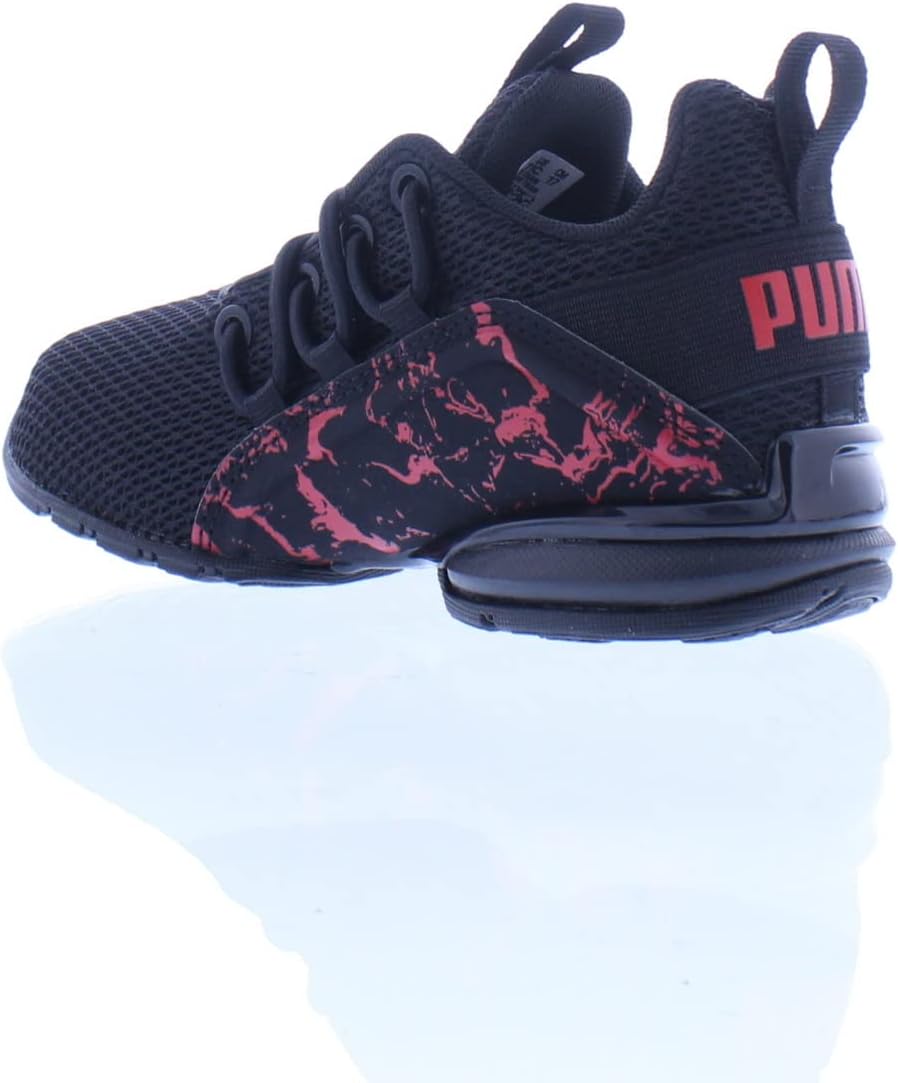 PUMA PRE Axelion City Escape Ac Sneaker (Pre School),Black Red,13