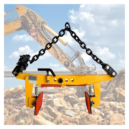 MZZKFC Yellow Alloy Steel Lifting Clamps with Rubber Non-Slip Chuck, Plate Vertical Clamp Adjustable Opening Width, Scissor Lifter Tool for Factories/Mines(16.5-38.2 in)