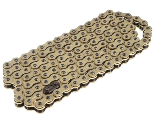 IGM Kette Gold 415x122 verstärkt mit Kettenschloss – kompatibel für Hercules Prima, Zündapp, Sachs, Kreidler, Puch, KTM, DKW Mofa