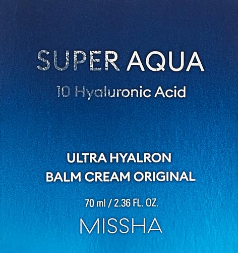 MISSHA Super Aqua Ultra Hyalron Balm Cream Original 70ml - Korean Face Moisturizer All Skin Types
