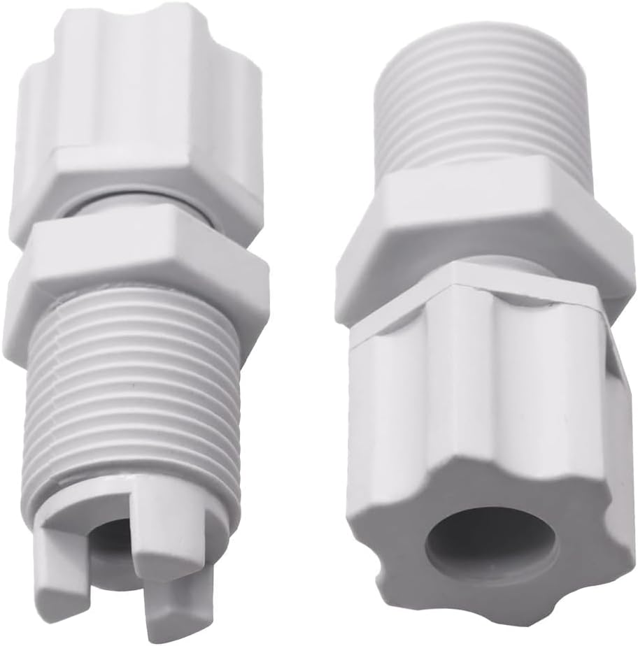 CL200 CLX220EA Series Chlorinator Check Valve Pool Chemical Feeder Check and Inlet Fitting Adapter Assembly Compatible with H-ayward 1.26 Inch MPT 1/4" Replace Nut