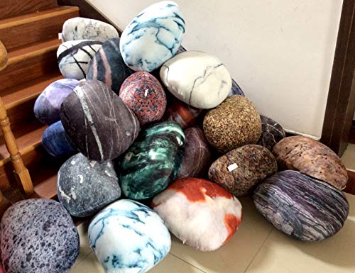 Image of 10 Pieces Set Soft Rock Pillow Covers for Kids Stone Throw Pillow Covers for Gaming Room Decoration Pillows Case Floor Cushions Set Rock with Zipper
