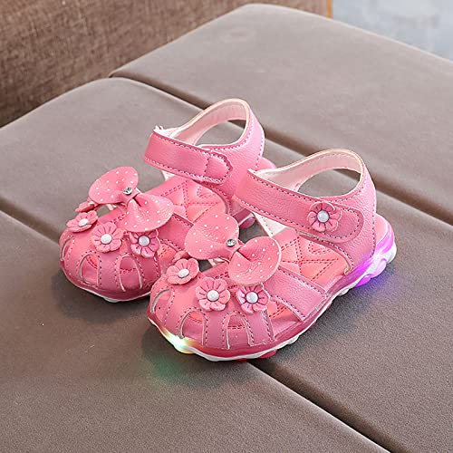 Size 7 Toddler Sandals Shoes Crystal Shoes Kids Shoes Girls Shoes Bowknot Wedge Sandals for Little Girls2