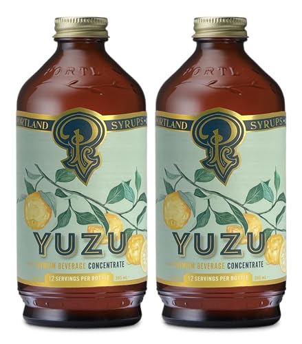 Portland Syrups Yuzu Citrus Cocktail Syrup, 12 oz, 24 Servings, Pack of 2