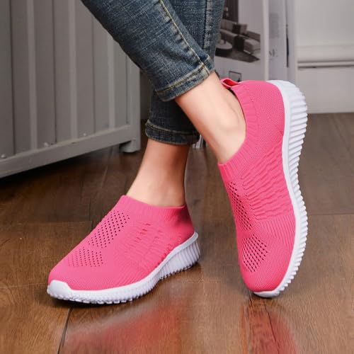 TIOSEBON Women's Athletic Walking Shoes Slip On Casual Mesh-Comfortable Tennis Workout Sneakers - Image 5
