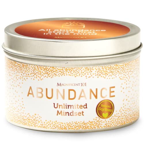 Magnificent 101 Abundance Aromatherapy Candle in 6-oz. Tin Holder: 100%