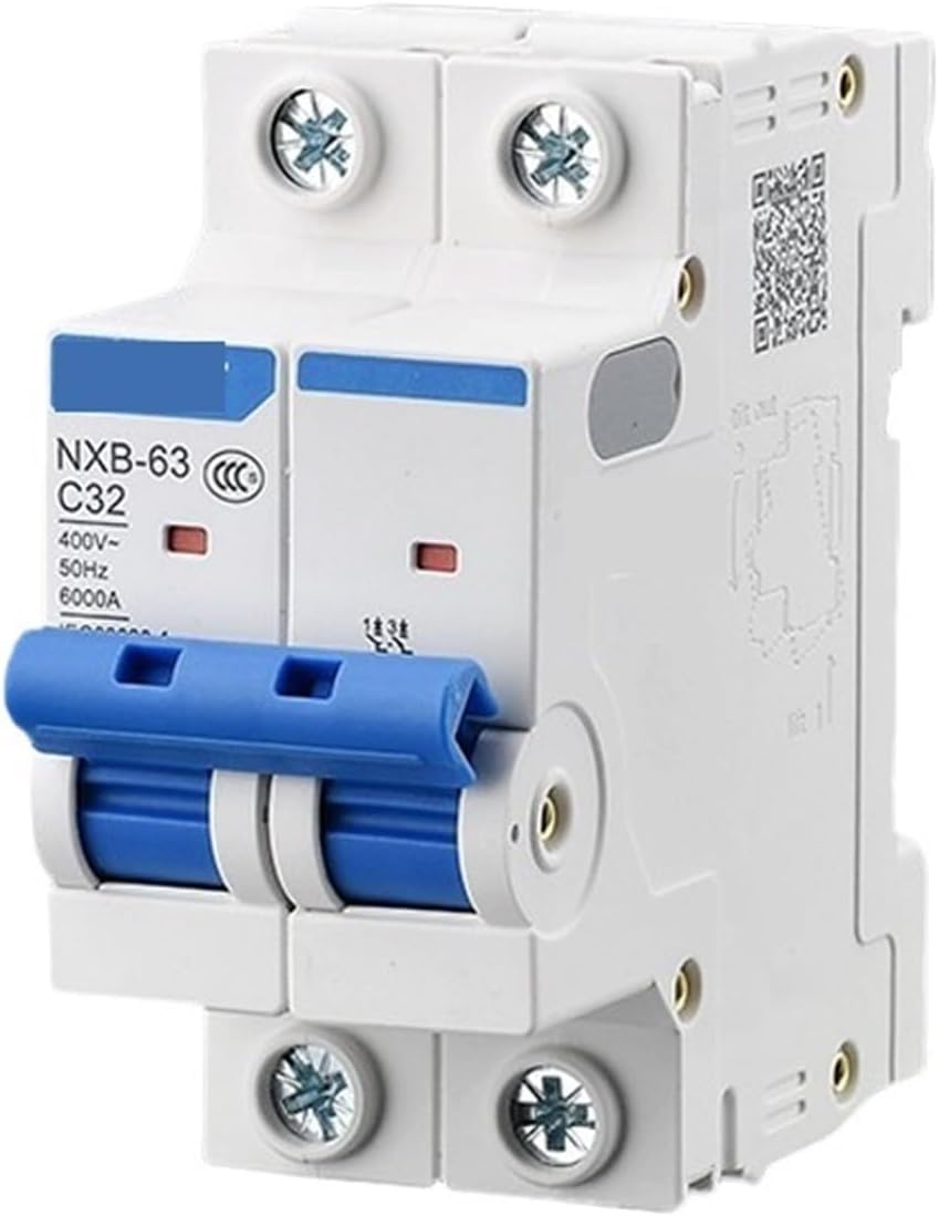 2P Miniature Circuit Breaker Type C NXB-63 AC 380V 400V Air Switch(6A)