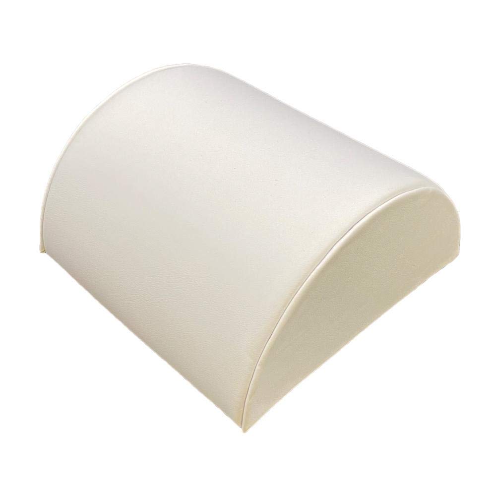 N'icePackaging 1 Qty - Ethereal White Leatherette Half Moon Free-Standing Display - 5.1
