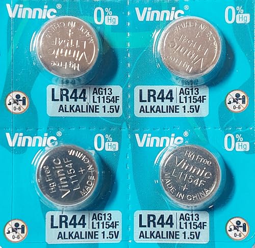 4 Piles Bouton LR44 (Bulk) V13GA AG13 L1154 A76 KA76 DLC 2015