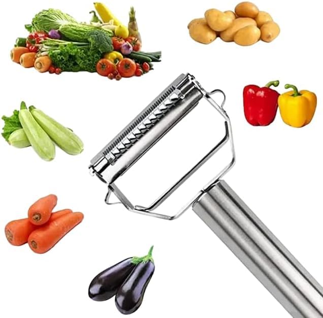 Smartizi 3'ü 1 Arada Döner Başlıklı Paslanmaz Çelik Soyacak - Julienne Sebze ve Patates Soyucu