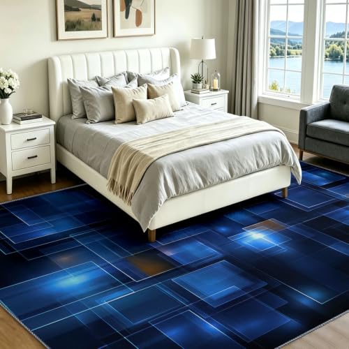 Tapis lavable en machine 120 x 180 cm antidérapant de salon