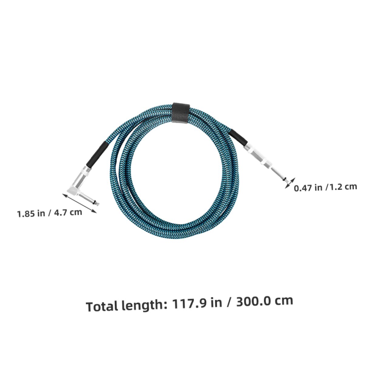 Toyvian 3 szt. kabel gitarowy XLR, słuchawki, przedłużacz, instrument, akordy, ampery, kabel łączący gitarę, redukcja szumów, kabel adapterowy, kabel do gitary, rdzeń miedziany, niebieski