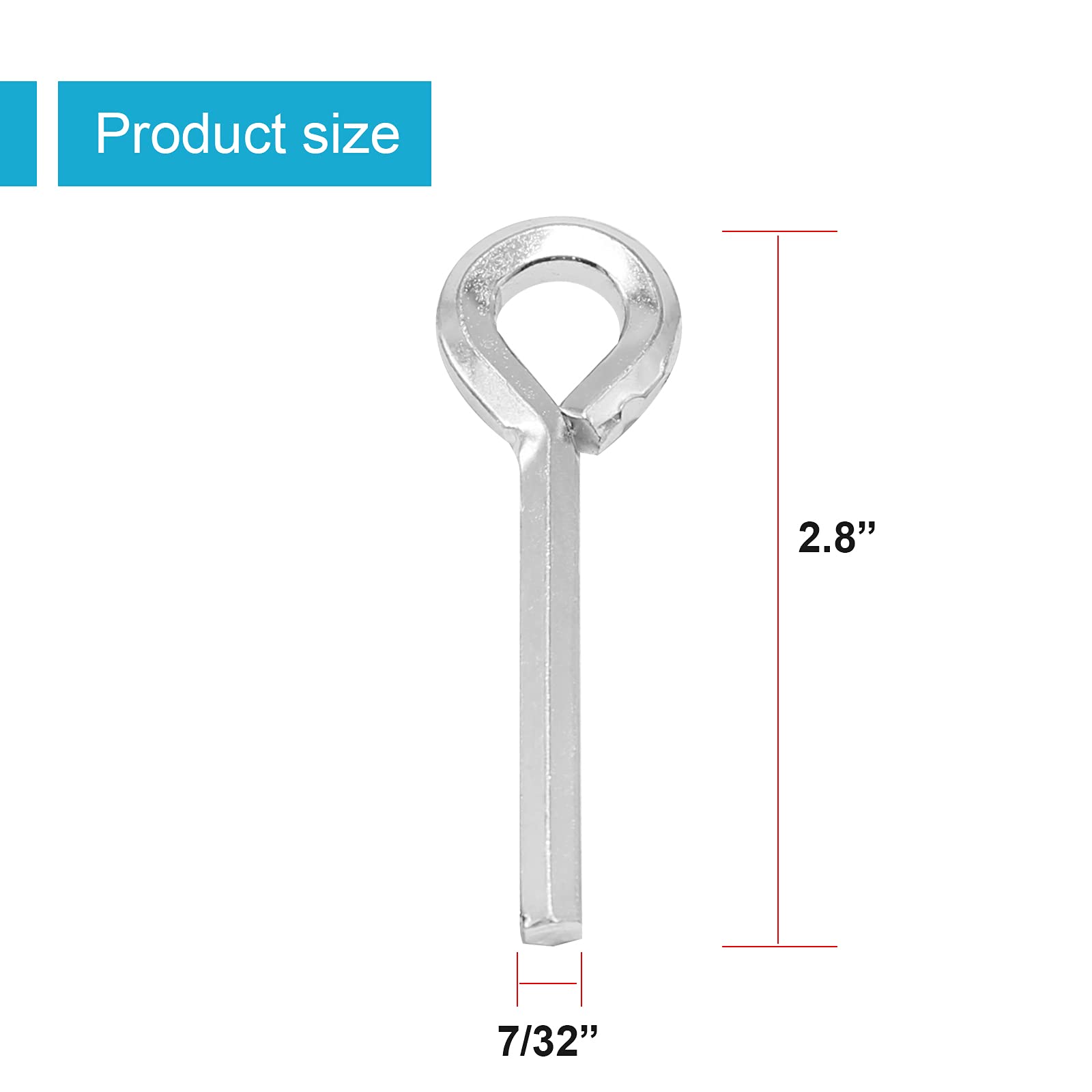 5x Inbusschlüssel 7/32 Zoll (5,6 Mm) Als Schlüsselanhänger – Für Paniktüren, Mit Schlaufe