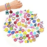 Senhui 100 Pcs Silicone Bracelet Charms Colorful bracelet charms rubber band Bracelet Making Kit for necklace DIY Charm Bracelets for Kids