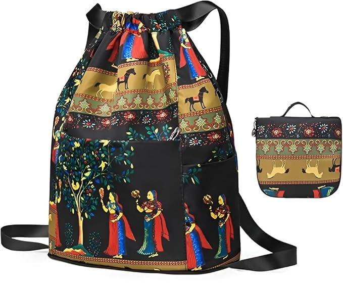 Drawstring Backpack for Women .