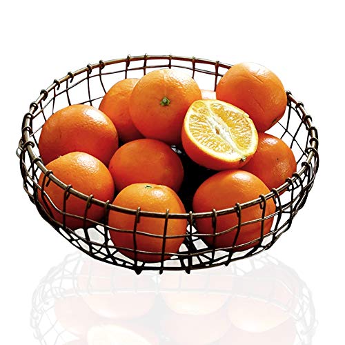 Retro Iron Art Storage Basket, Handcrafted Iron Fruit Basket Fruit Bowls Vintage Style