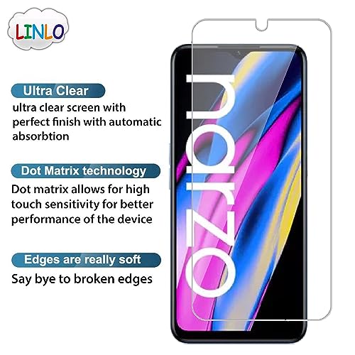 Image of Tempered Glass Screen Protector Compatible for Realme Narzo 50A prime /9i 5G /C35 with Full Screen Coverage; Except Edges and Easy Installation Kit(Transparent), Pack of 1