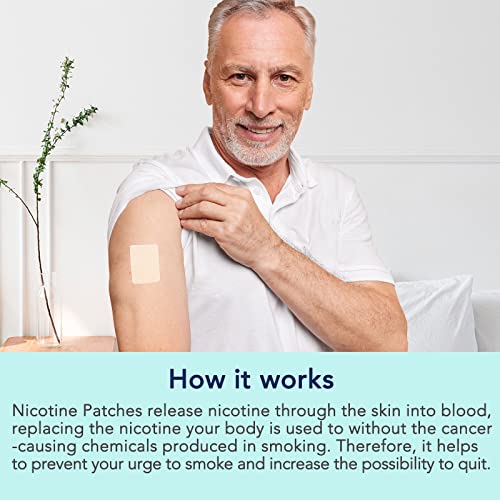 Nicotine Patches Sep1 21mg Strength 24-Hour Time Release Stop Smoking Aid for Smokers Quit Smoking Support