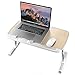 Produktbild TaoTronics Laptoptisch Klappbar Bett Tisch Winkelverstellbar und Höhenverstellbar Laptopständer Frühstückstisch fürs Bett, Sofa, Büro, Picknick usw mit Polierte Holzoberfläche Rutschfeste Füße