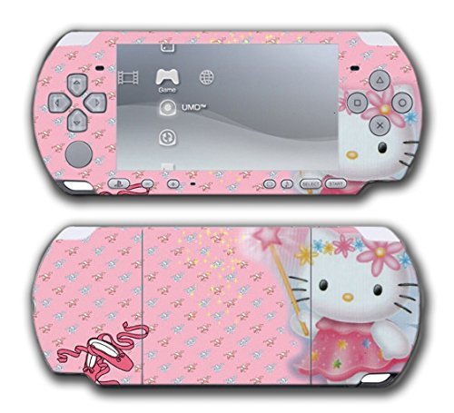 Hello Kitty Pink Shoes Fairy Wand Magic Video Game Vinyl Decal Skin Sticker Cover for Sony PSP Playstation Portable Slim 3000 Series System