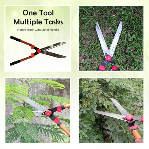 Image of A to Z Hub Pack of 4 Include Gardening Hedge Shear, Curved Pruner, Grass Remover Weeder and Lawn Remover,Teeth Hand Cultivator (Model 3)