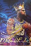 NIFAO Giant LeBron James Lakers Action Canvas – Unstretched Sports Art – Dynamic Basketball Masterpiece Showcasing Power, Passion & Precision – Premium Wall Décor for Fans and Collectors - 51"x64"