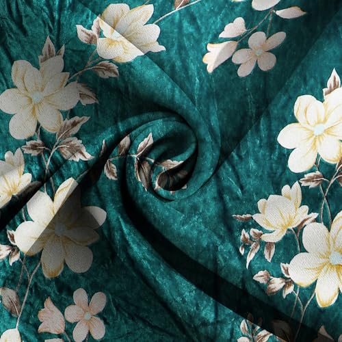 Image of Premium Elastic Fitted Warm bedsheets for Winter for Double Bed, Elastic Fitted Winter bedsheets for King Size Bed with 2 Pillow Covers, Size - 72 x 78 Inches (Green)