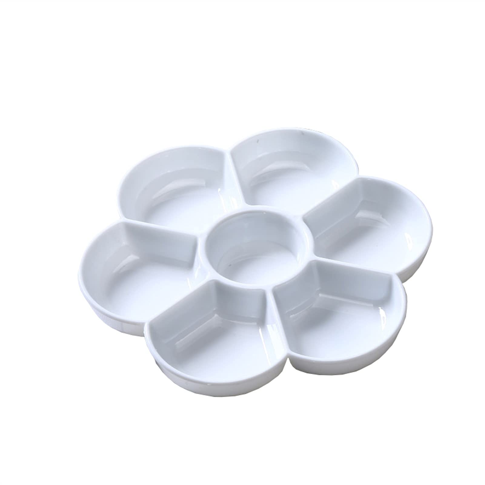 7 grid śliwka kwiat paleta malarska, imitacja ceramicznej tacy, do oleju akrylowego, akwareli, gwaszu, rzemiosła, malarstwa artystycznego DIY