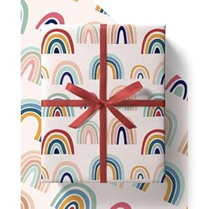 Eco Wrap Regenbogen Geschenkpapier 4 Bögen