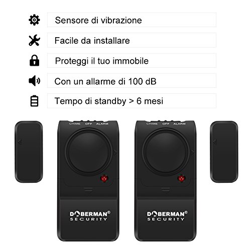 YISSVIC 4Pz Allarme Porta Allarme Finestra Sensori...