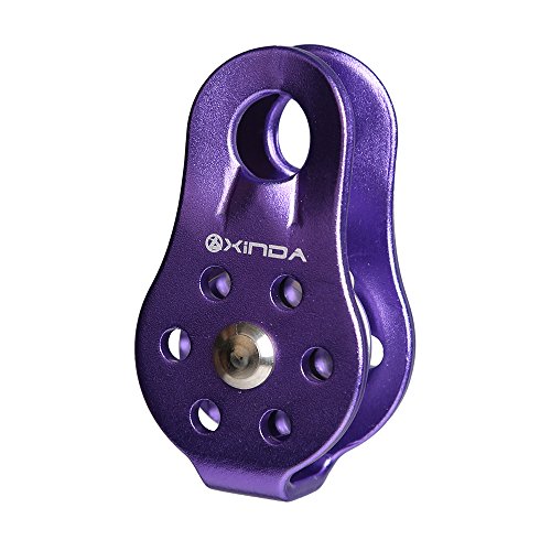 Tongina 20KN Alumínio Escalada Tree Rigging Geral Corda Polia Engrenagem - Roxa