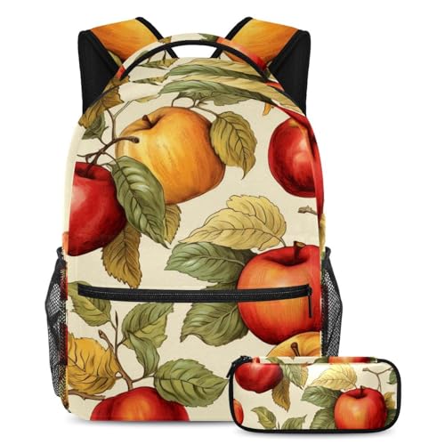 Sac d'école pour garçons et filles avec trousse à crayons - Sac à livres de voyage Multicolore