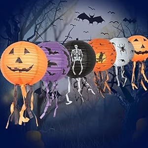 PartyToko Set of 2 Halloween Lantern Halloween Decoration Halloween Props ( Multicolor) Any 2pcs