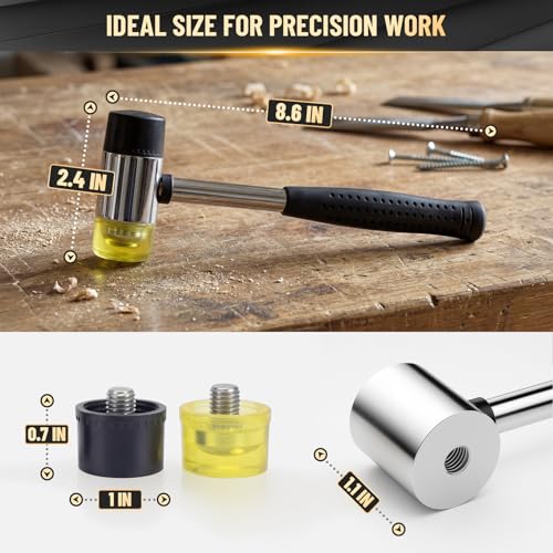FXPay 25mm Double-Faced Rubber Mallet