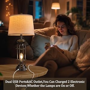 Tablelampsetof2withusbports293tallfarmhousetablelampwith2nightlightbulbstouchcontroltablelampsforbedroomrusticbedsidelampforendtablesbulbsincludedblack Urban Country Home Decor Table lamp set of 2 with usb ports 293 tall farmhouse table lamp with 2 nightlight bulbstouch control table lamps for bedroom rustic bedside lamp for end tablesbulbs includedblack urban country home decor