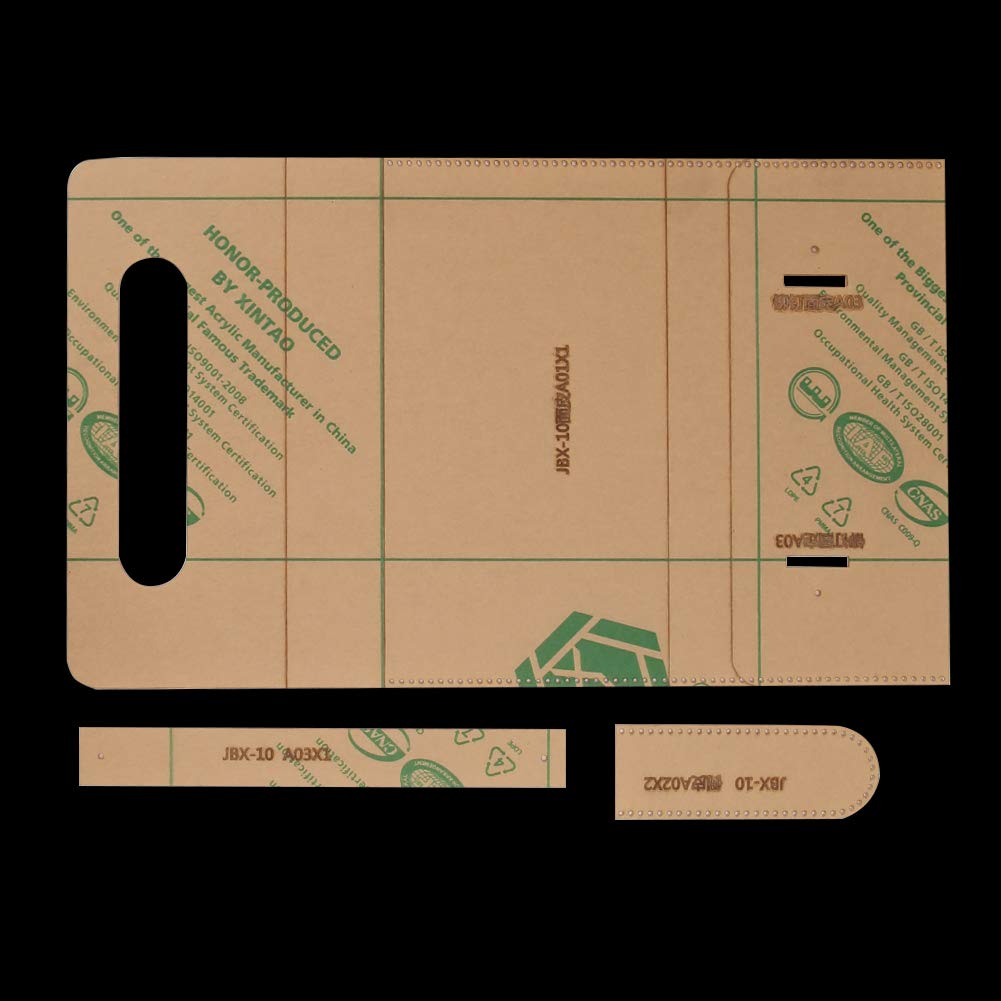 Set di stencil in pelle, acrilico trasparente fai da te in pelle