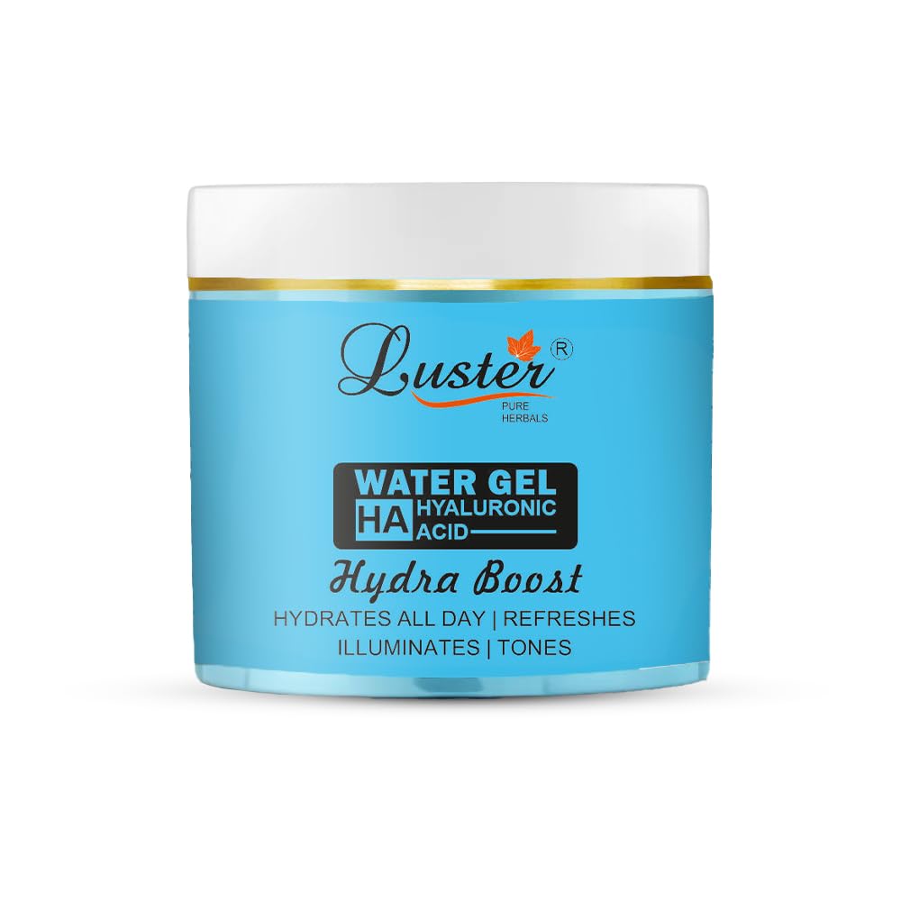 Luster Hydra Boost Water Gel With Hyaluronic Acid, Papaya, Aloe Vera, Kiwi, watermelon | Water Gel For Face | Daily Face Moisturizer For All Skin Types -100g