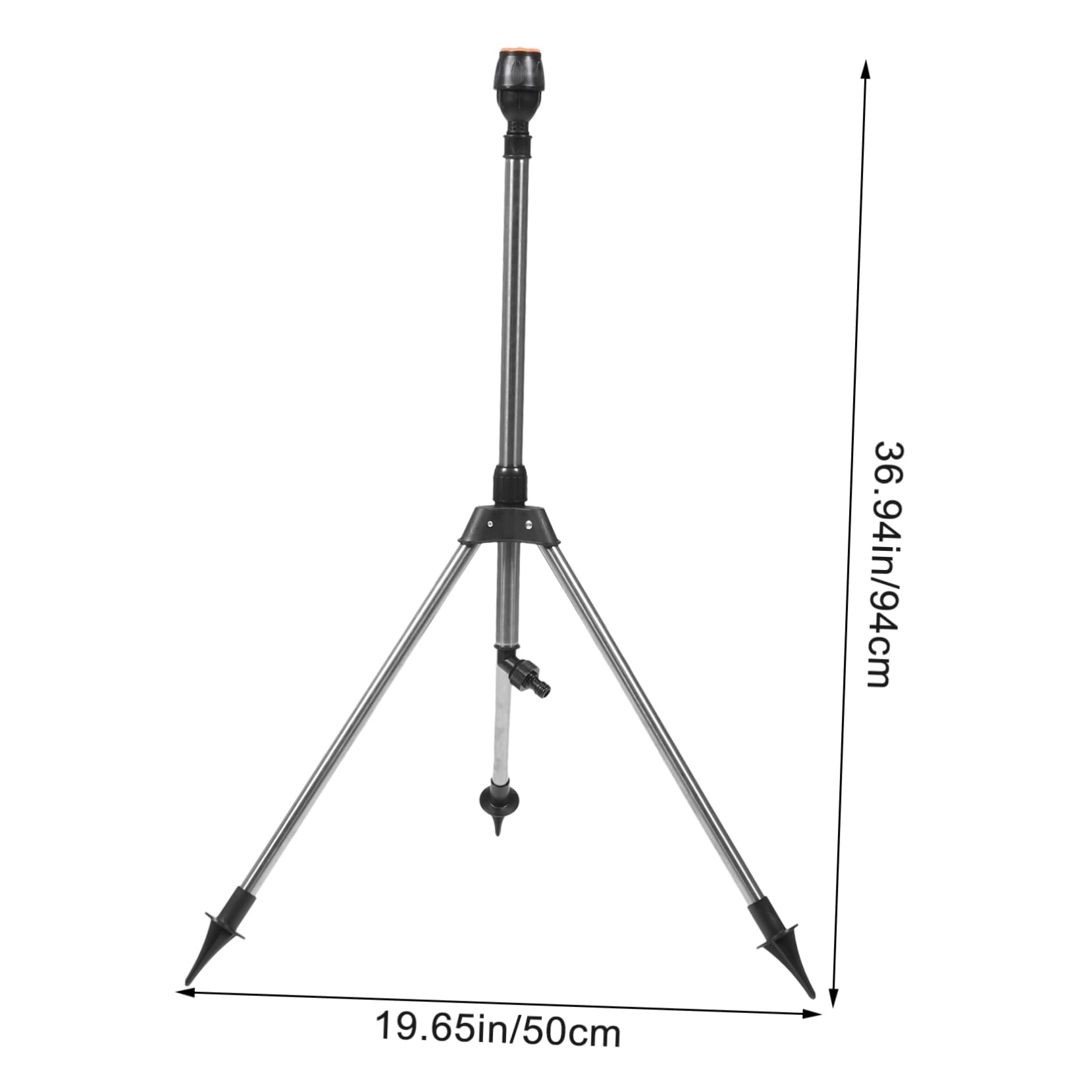 ibasenice Arroseur Automatique Rotatif Rétractable à Trépied en Alliage D'aluminium et Plastique pour Pelouse et Plantes, Irrigation Jardin