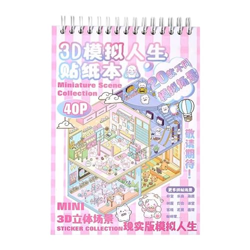 Libro di adesivi | Fantasy Art miniatura adulti divertimento, ragazzi ragazze collezione di adesivi – per familiari, amici, giovani, adolescenti amanti