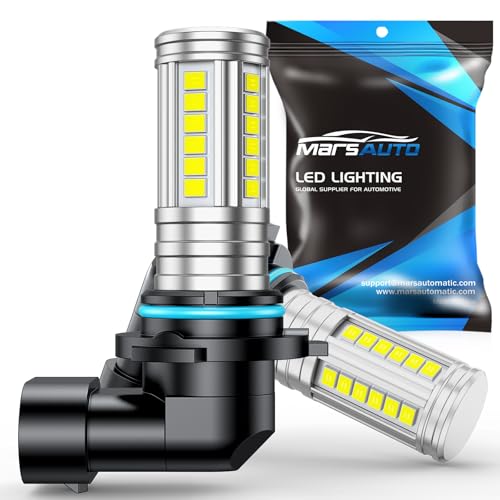 Image of Marsauto H10 9145 Led Fog Light Bulbs, 12,000 LM 360 Illumination Upgraded 60 Pcs Chips 9045 9140 Fog Lights Led, 6500K White Strong Penetration H10 Led Fog Light Bulbs for Car,Tire Light Assemblies