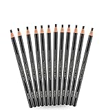 12 Pcs Eyebrow Tattoo Pen,Augenbrauenstift Tattoo Make-Up,Wasserdicht Langanhaltend Augenbrauenstift Eyebrow Pencil,Eyebrow Pen für NatüRlich Augen Make-Up,Zum Markieren,FüLlen und Gliedern,Schwarz