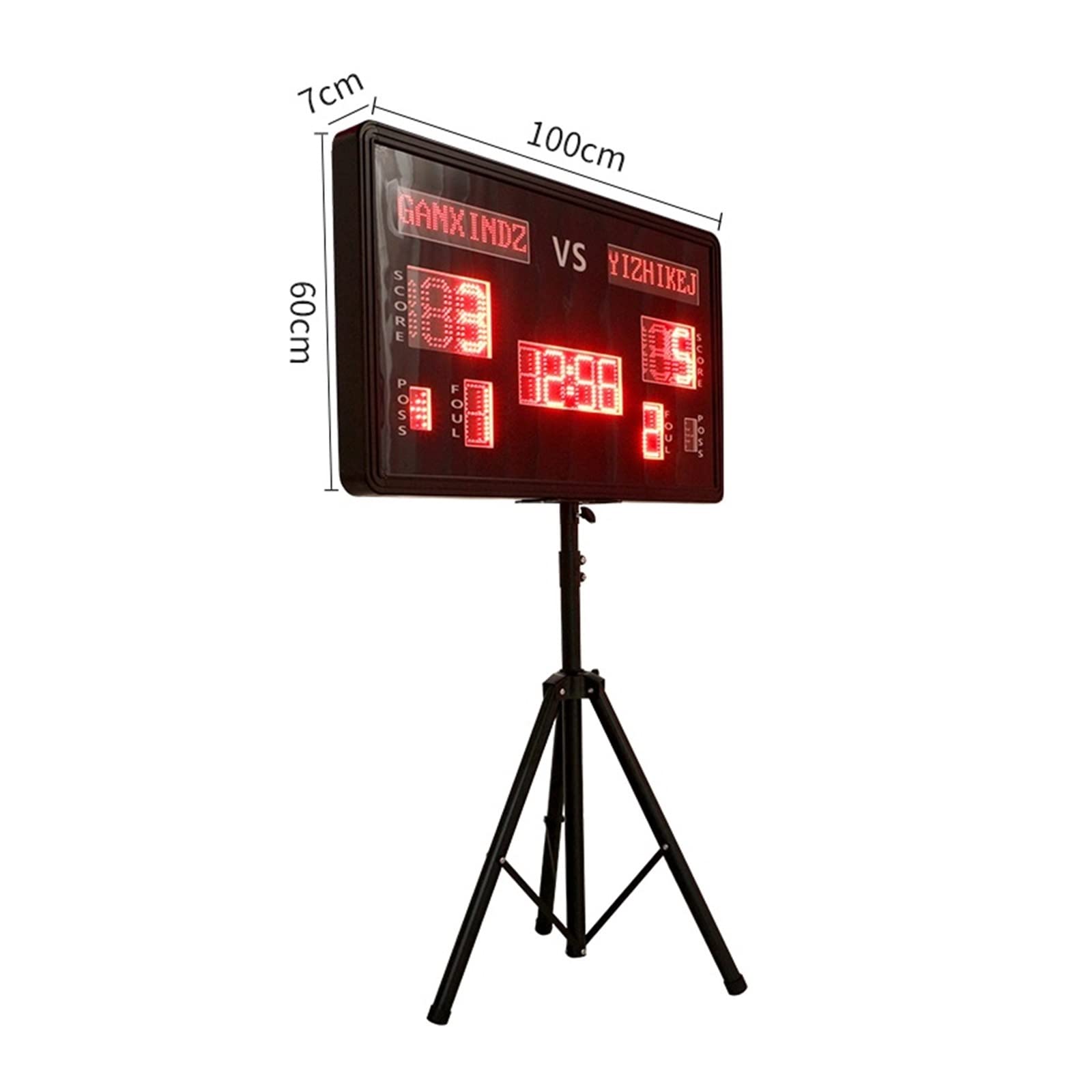 Indoor Score Keeper, elektronische Anzeigetafel für 1 m große Digitale Anzeigetafel mit Fernbedienung, tragbare LED-Anzeigetafeln für Basketball
