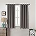AMAZLINEN Sleep Well Blackout Curtains Toxic Free Energy Smart Thermal Insulated,52 W X 63 L Inch,Grommet Top,Set Of 2 Panels With Bonus Tie Back(Grey)