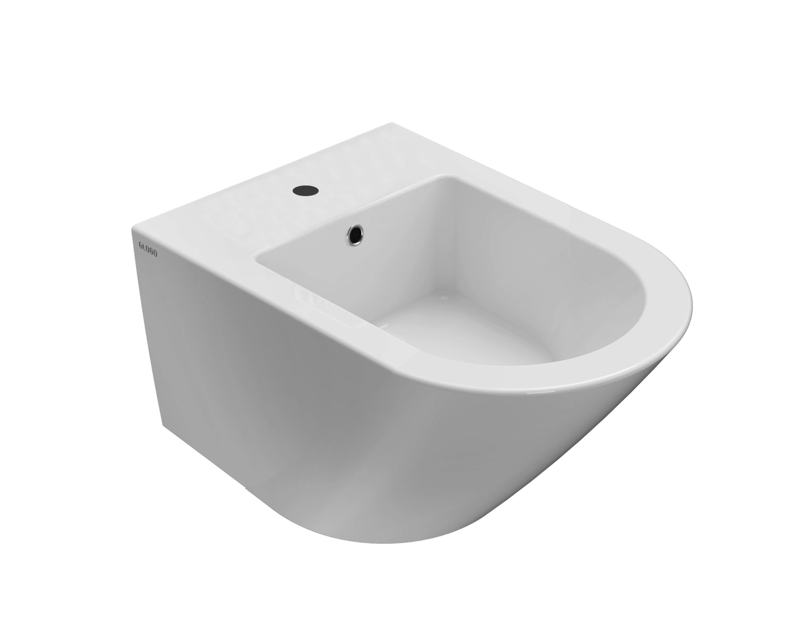 Vaso + Bidet sospeso monoforo GLOBO FORTY3 FOS03.BI + FOQ20.BI + FOS10.BI