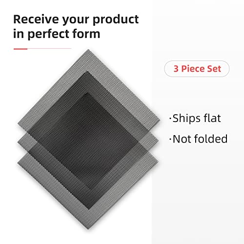 Image of AggAuto Universal 13 inchx13 inch Car Grill Mesh - Aluminum Alloy Automotive Grille Insert Bumper Rhombic Hole 3x6mm, 3Pcs One of the Most Multifunctional Shape Grids Black