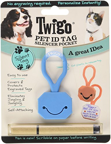 Twigo Pet ID Tags for Dogs and Cats, Blue