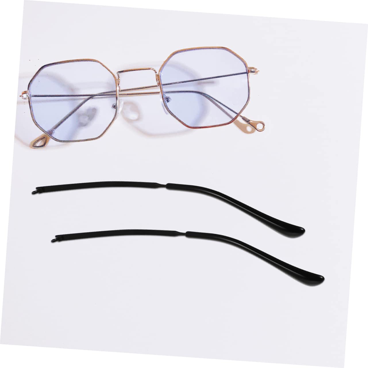 FRCOLOR 10 Paires Jambes De Lunettes Branche De Lunettes De Rechange Monture De De Bras Temple Des De Soleil Bras Jambes Remplacement De Black Métal