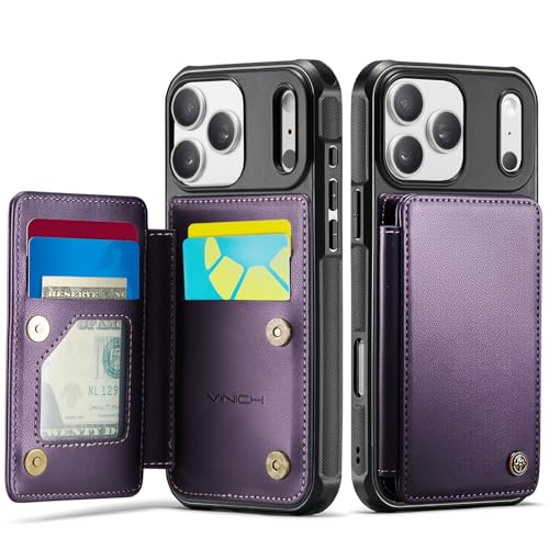 Vinich iPhone 17 Pro Wallet Case with RFID Blocking