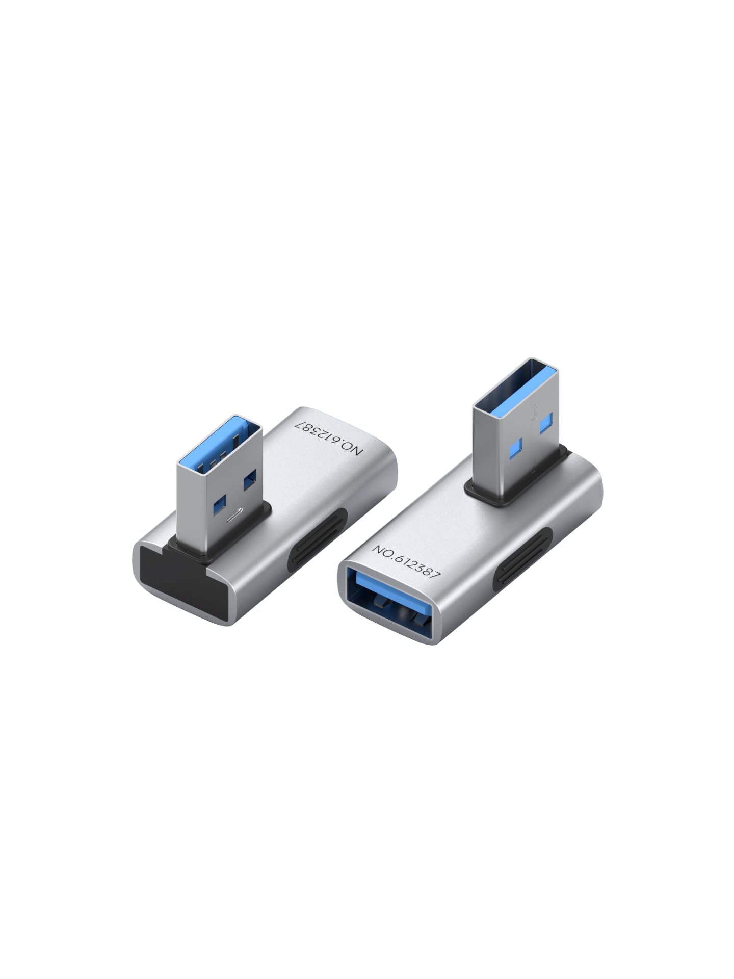 Hagibis USB 3.2 Adapter 2 Pack, 90 Degree Right and Left Angle USB A Male to Female Connector OTG Adapter Cable Extender for Laptops Charger PC Car Mouse Keyboard (Vertical Back)-image-24