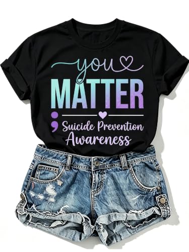 Suicide Awareness Shirt Mental Health Tee,Suicide Prevention Shirt Women